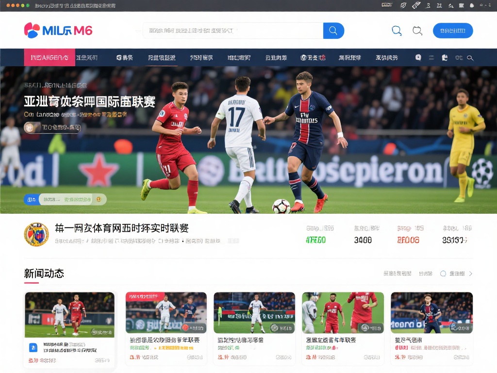 以足球赛事为例，米乐M6体育网页实时更新五大联赛的
