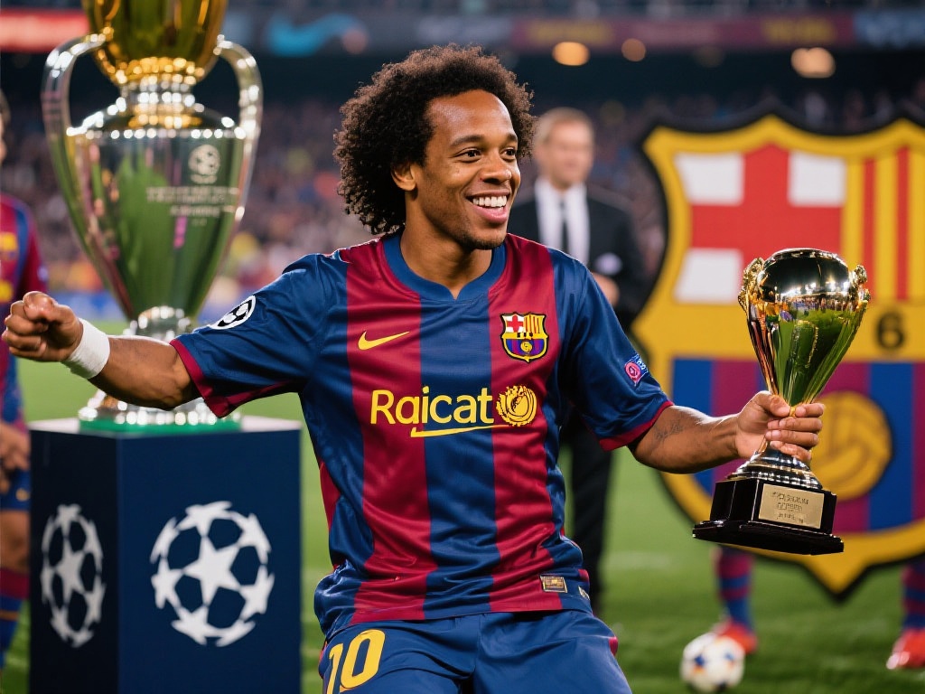 在巴塞罗那期间，罗纳尔迪尼奥不仅确立了球队的核心地